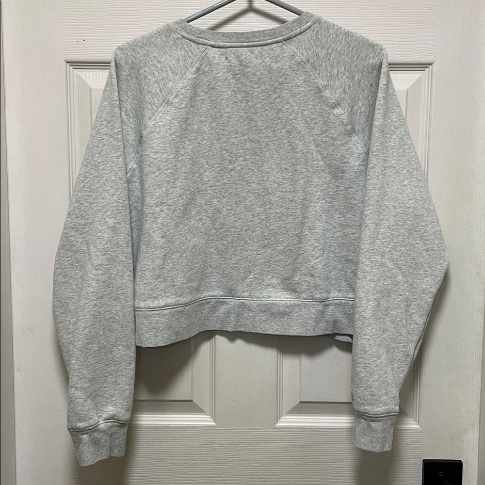 Brunette The Label | Gray | Cropped | CrewNeck | Blonde |Sweatshirt | Size L/XL - Picture 5 of 13